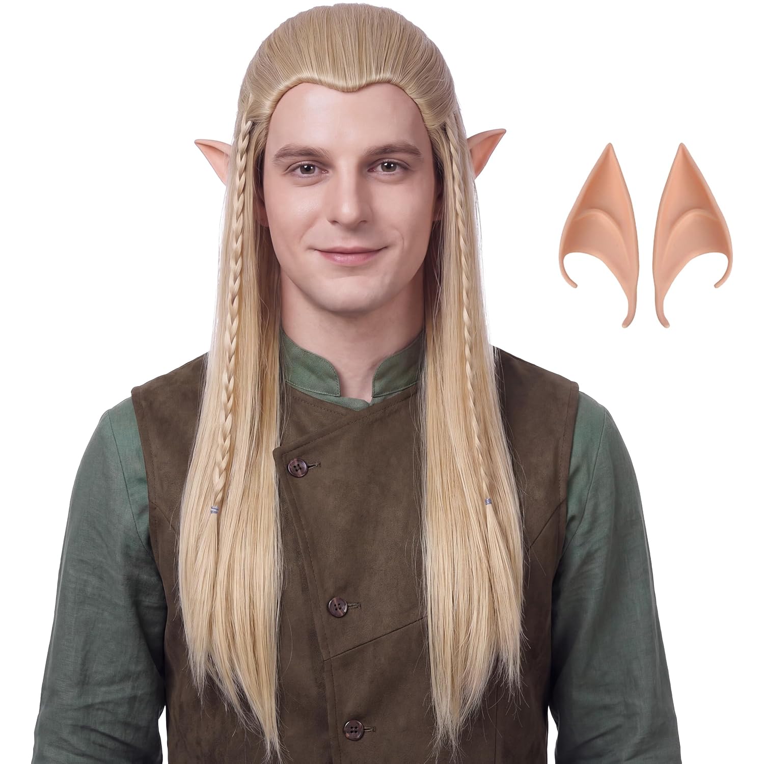 Detalle de Yan Dream braided wig, silver gray