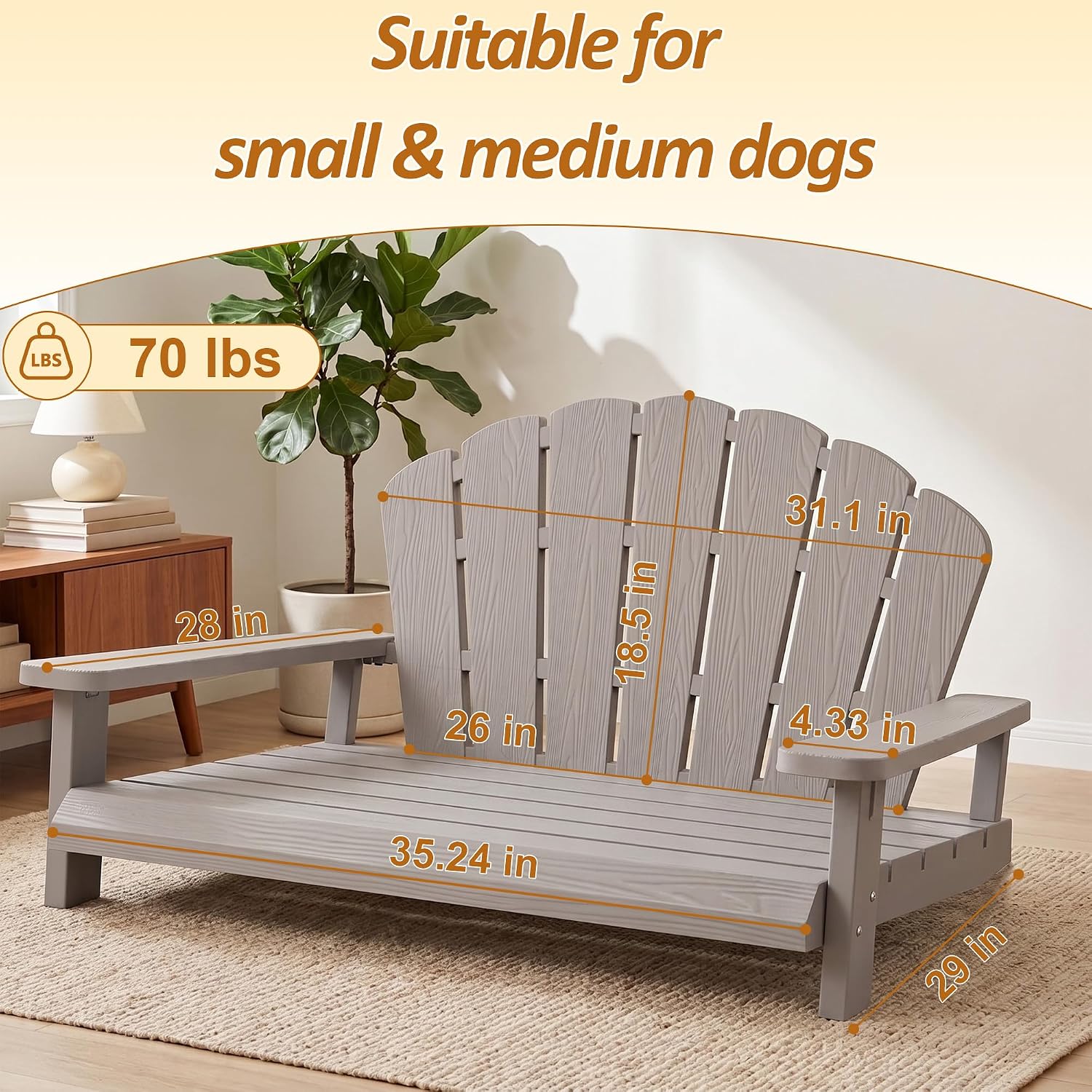 Detalle 1 de EFU Elevated Dog Bed, 40.24-Inch