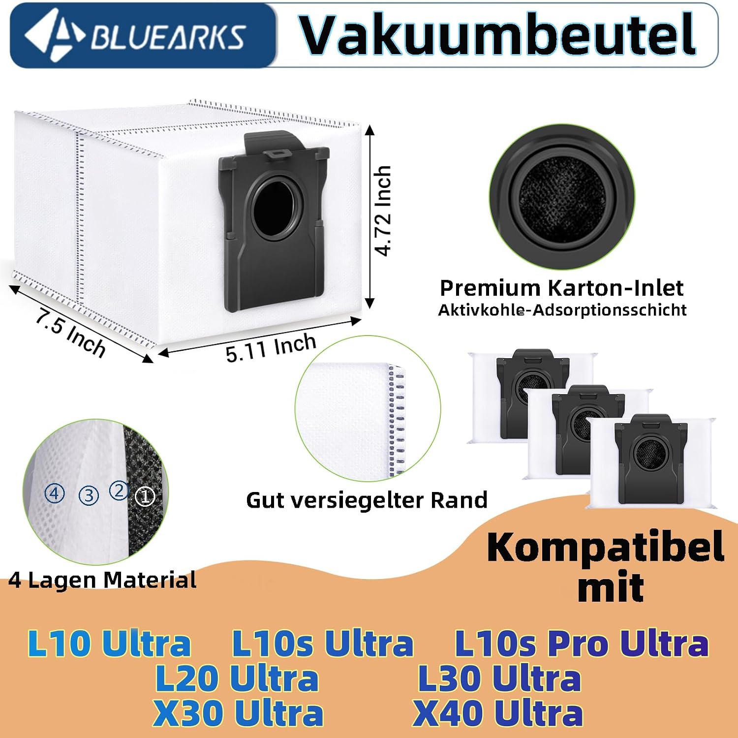 Thumbnail 4 de Bluearks Zubehörset für Dreame L10s Ultra 25‑teilig 🧹