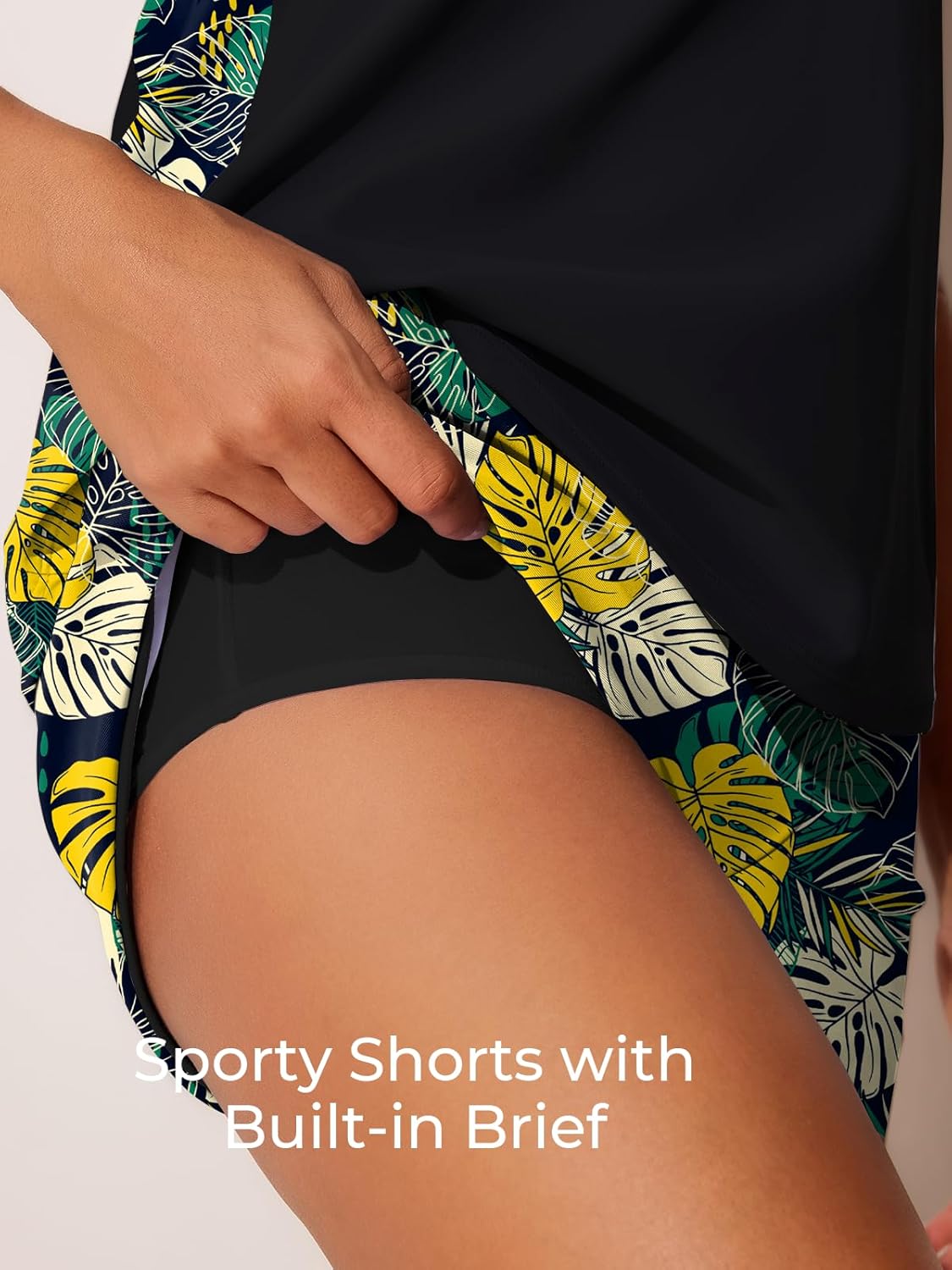 Thumbnail 5 de Summer Mae Tankini Blouson Swimsuit with Padded Cups and Pocket Shorts