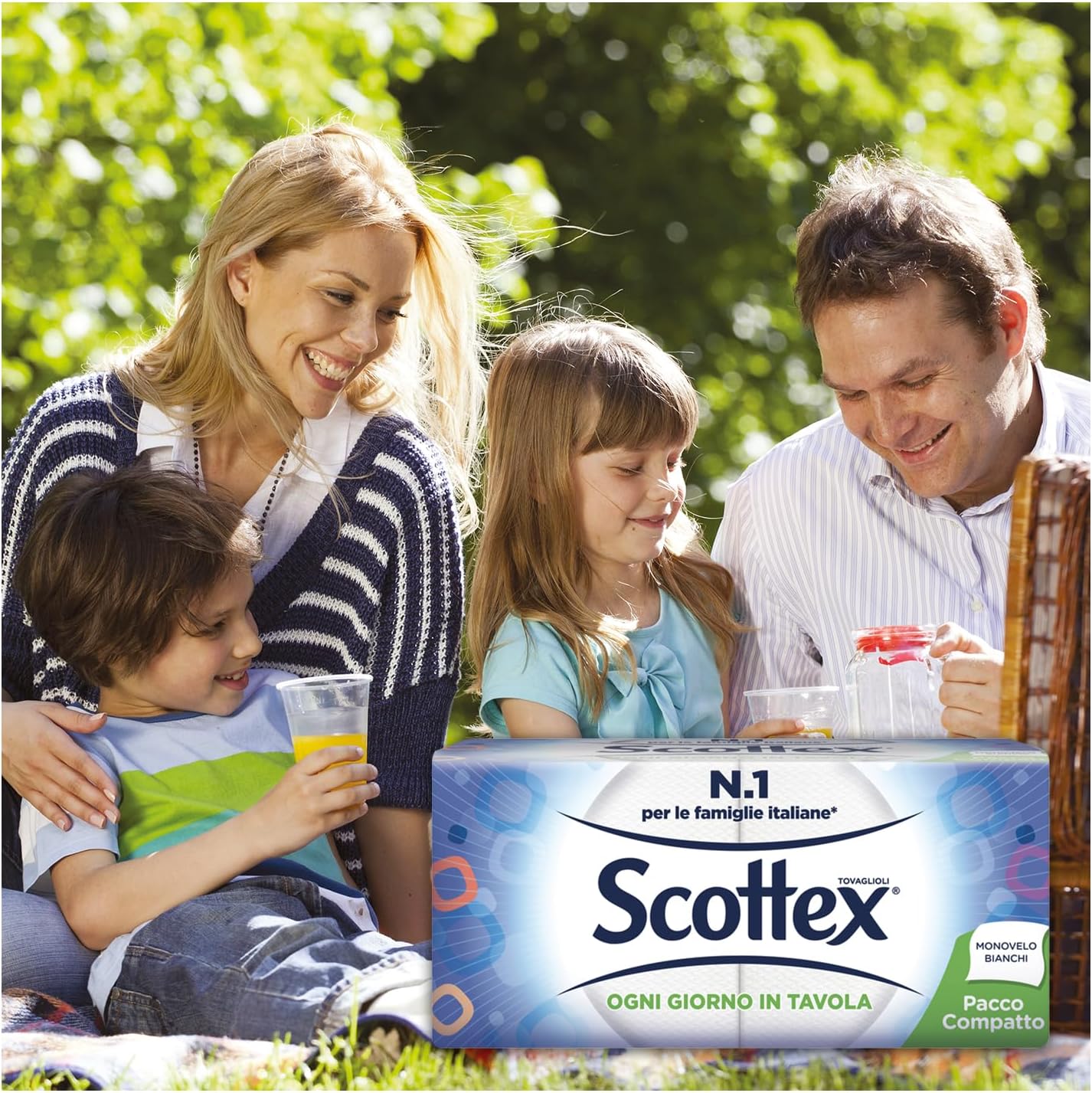 Detalle 2 de Scottex Servilletas de una capa tamaño familiar 🧻