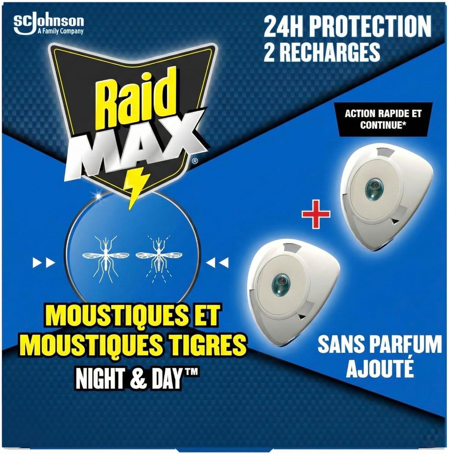 Detalle de Raid Max Recharges Night & Day – Diffuseur Électrique Liquide (2 recharges, sans parfum)