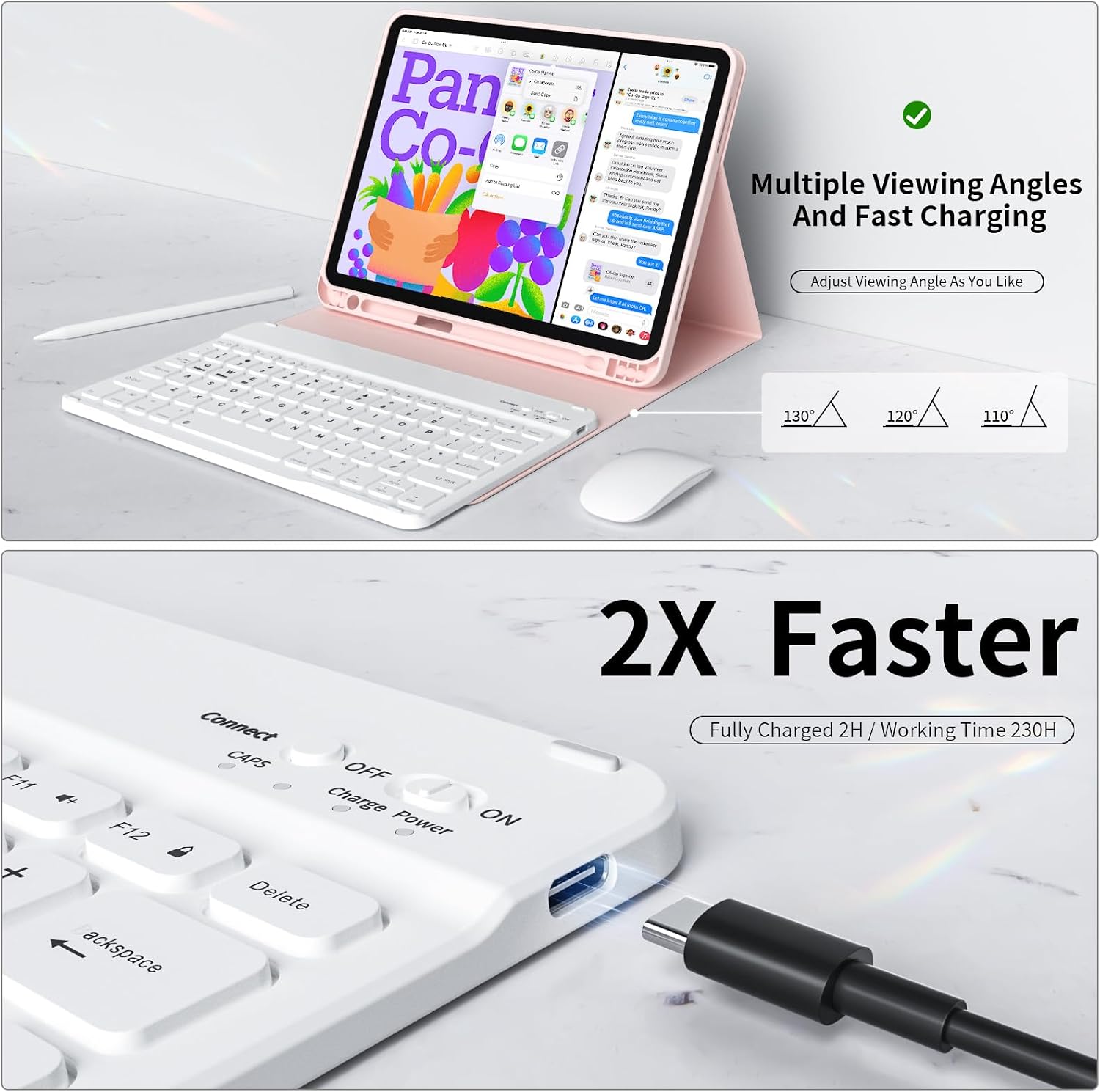 Thumbnail 2 de KVTVOU Keyboard Case for iPad 11th 10.9 Inch