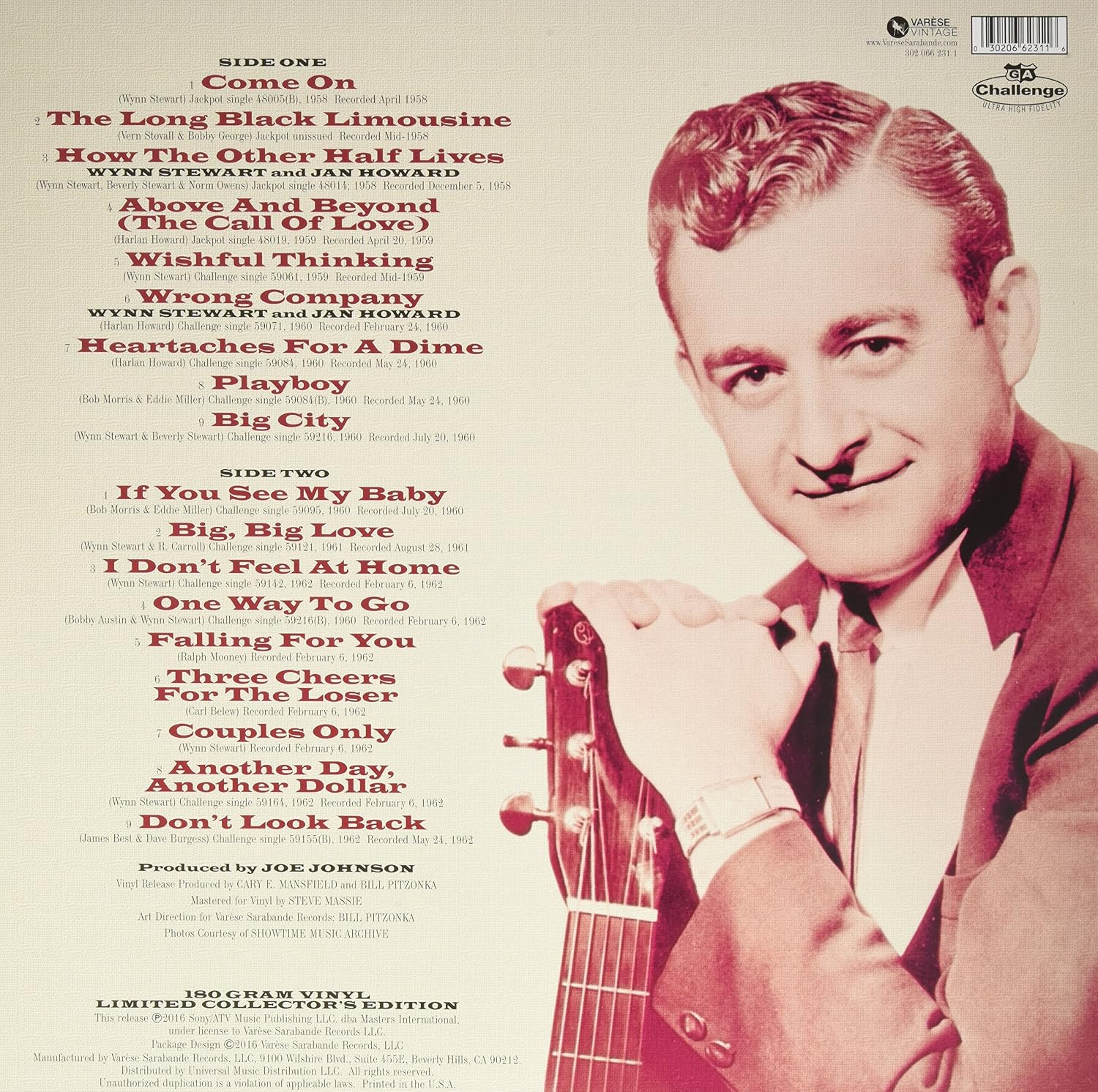 Detalle 2 de Wynn Stewart – Very Best Of Wynn Stewart 1958-1962, 180-Gram Vinyl LP