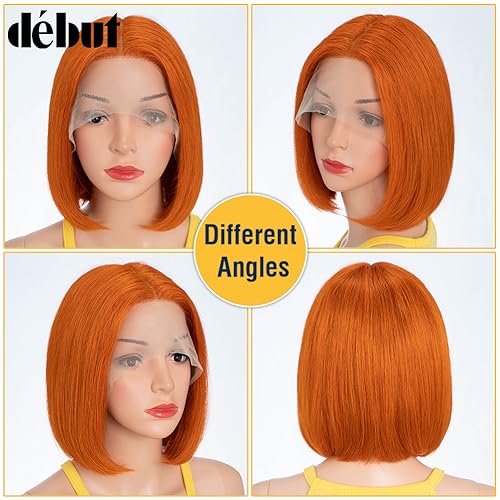 Detalle 2 de DÉBUT Perruque cheveux humains orange 20 cm ⚙