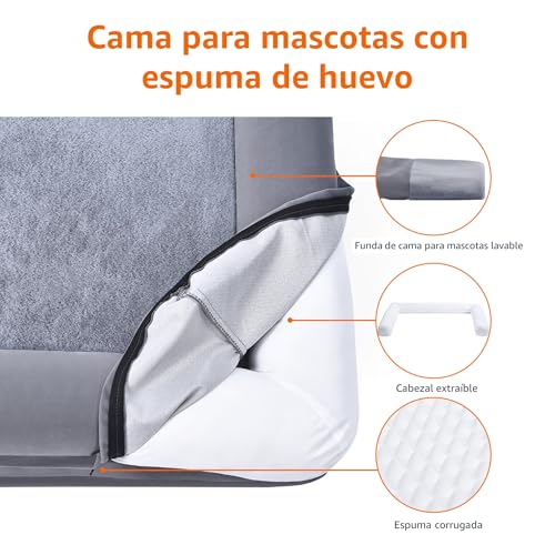 Detalle de Amazon Basics Cama-sofá para perro 91x69x17 cm
