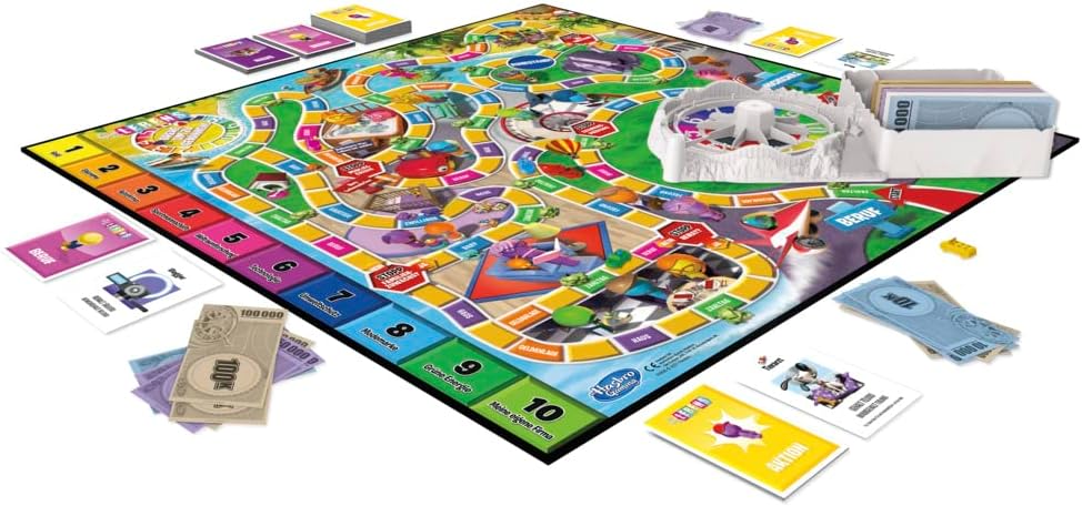 Detalle de Hasbro Das Spiel des Lebens – Familienspiel für 2–4 Spieler ab 8 Jahren mit bunten Figurenstiften