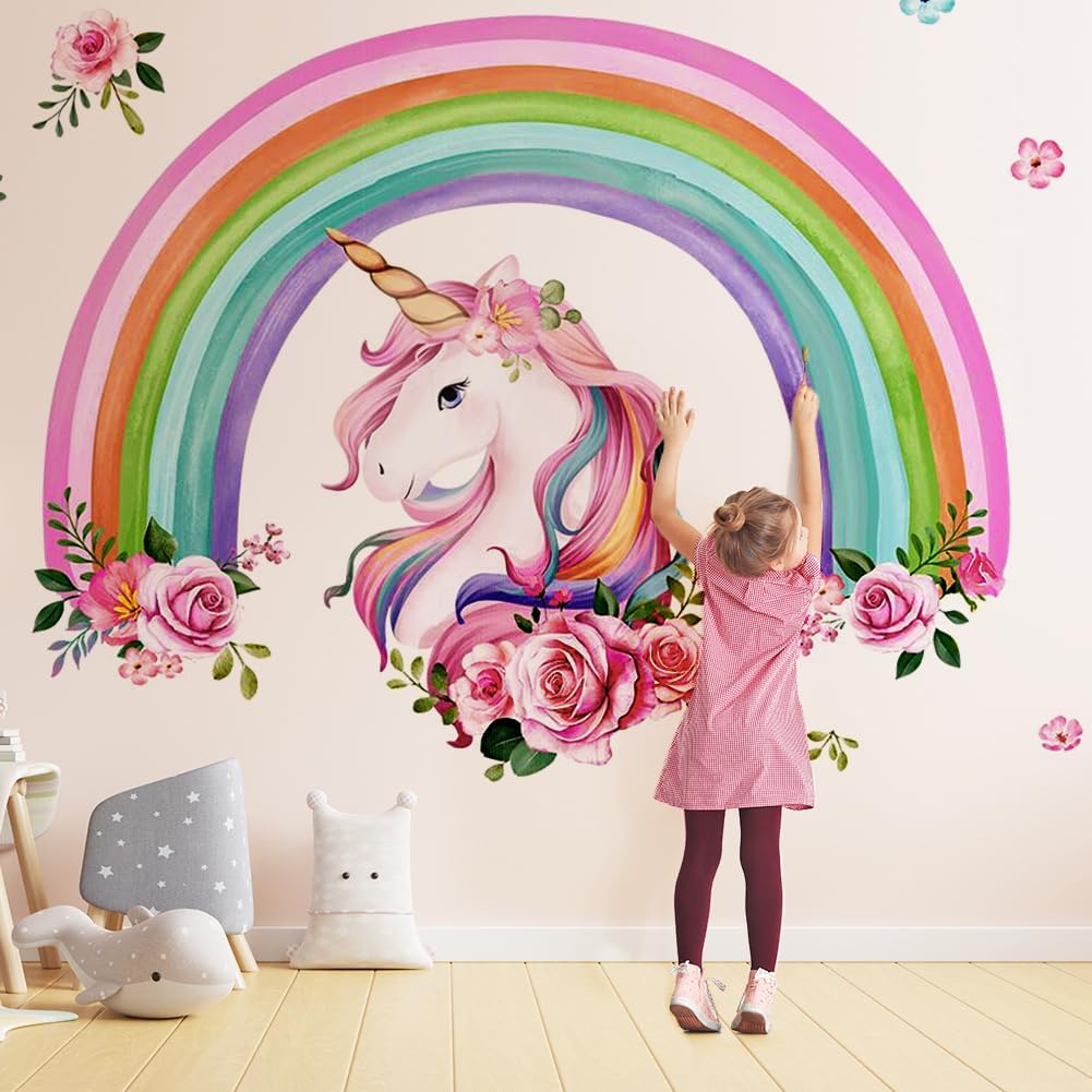 Thumbnail 6 de Aolso Adesivi Murali Arcobaleni Unicorno – Enfasi dolce per camerette e asili