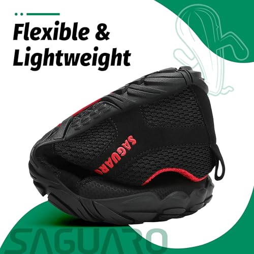 Thumbnail 7 de SAGUARO Barefoot minimalistas para training y trail running (Negro Hollín) – Zapatillas ultraligeras con puntera ancha, 38 EU