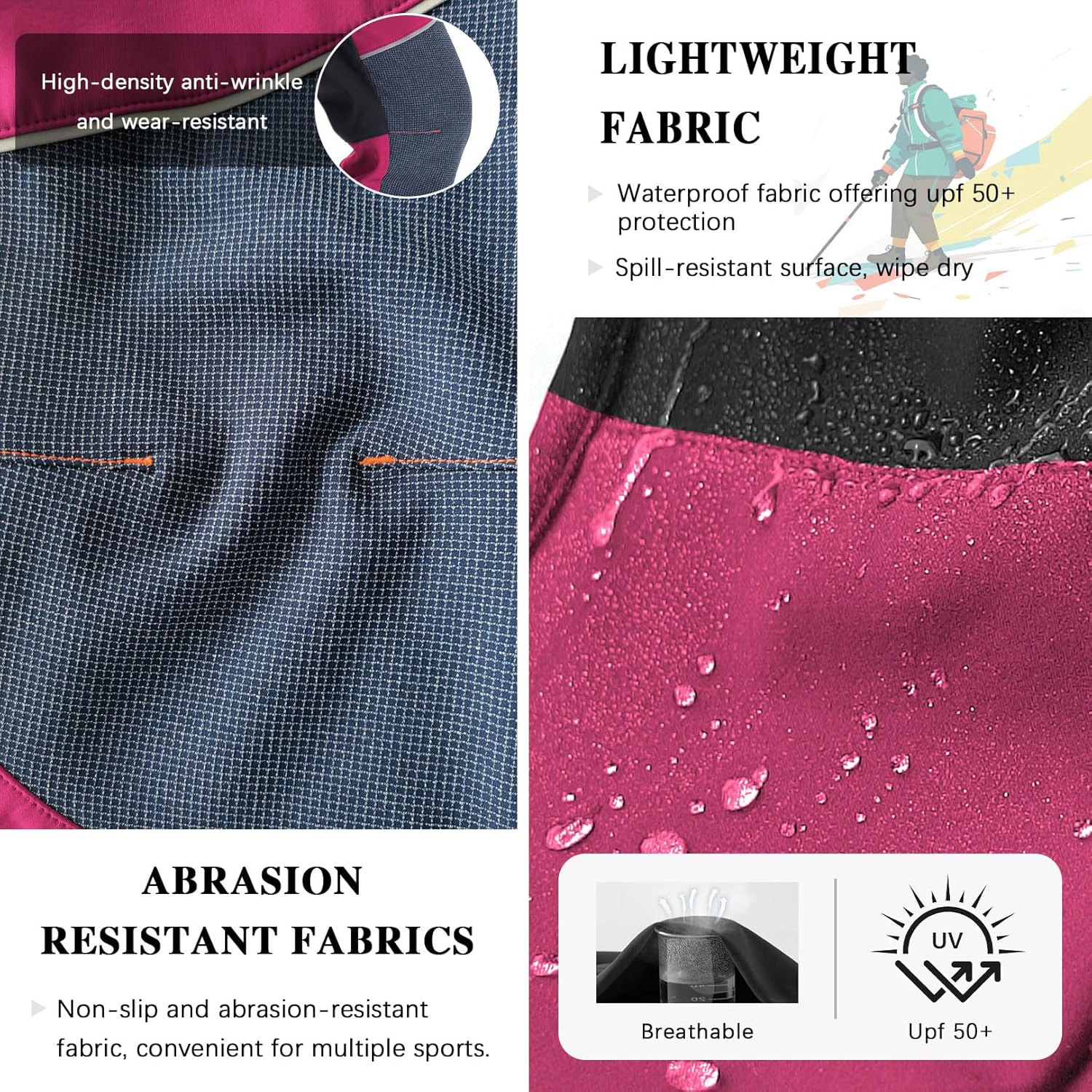 Detalle de ANGEL CITIZ Waterproof Trousers Kids – Lightweight 3-Pocket Cargo Joggers for Boys