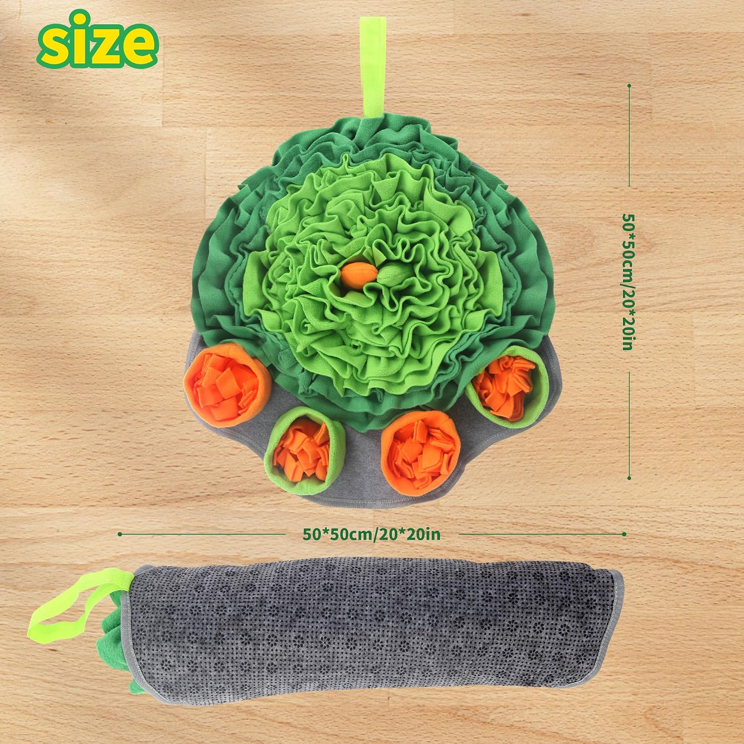 Detalle de Banlangen Snuffle Mat for Dogs – Christmas Interactive Slow Feeder and Enrichment Mat (Green)