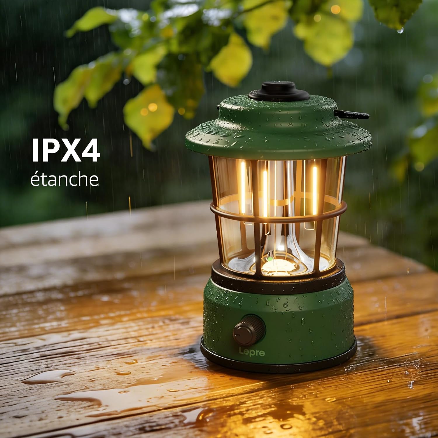 Thumbnail 5 de Lepro Lampe de camping rechargeable rechargeable à batterie externe 3600 mAh – 4 modes, intensité variable