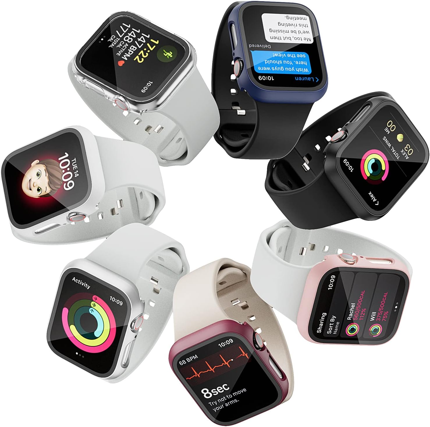 Thumbnail 6 de JZK Apple Watch Case with Tempered Glass