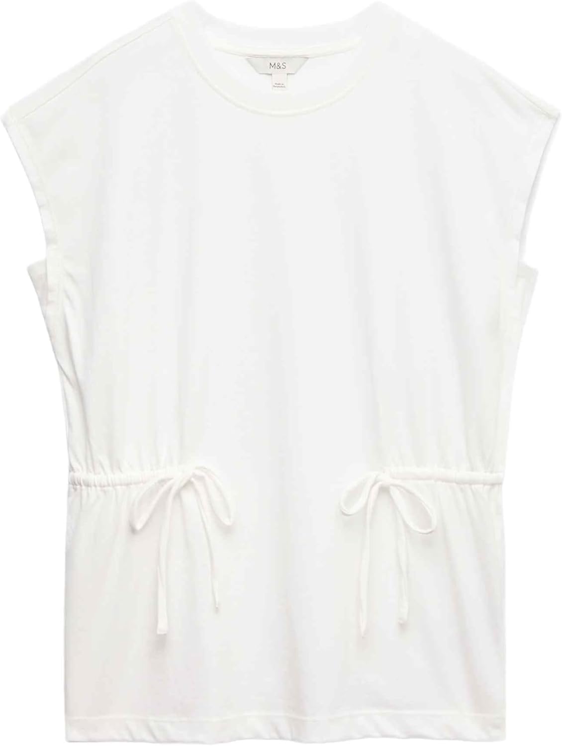 Detalle 1 de Marks & Spencer oversized T-shirt voor dames van puur katoen met reliëf