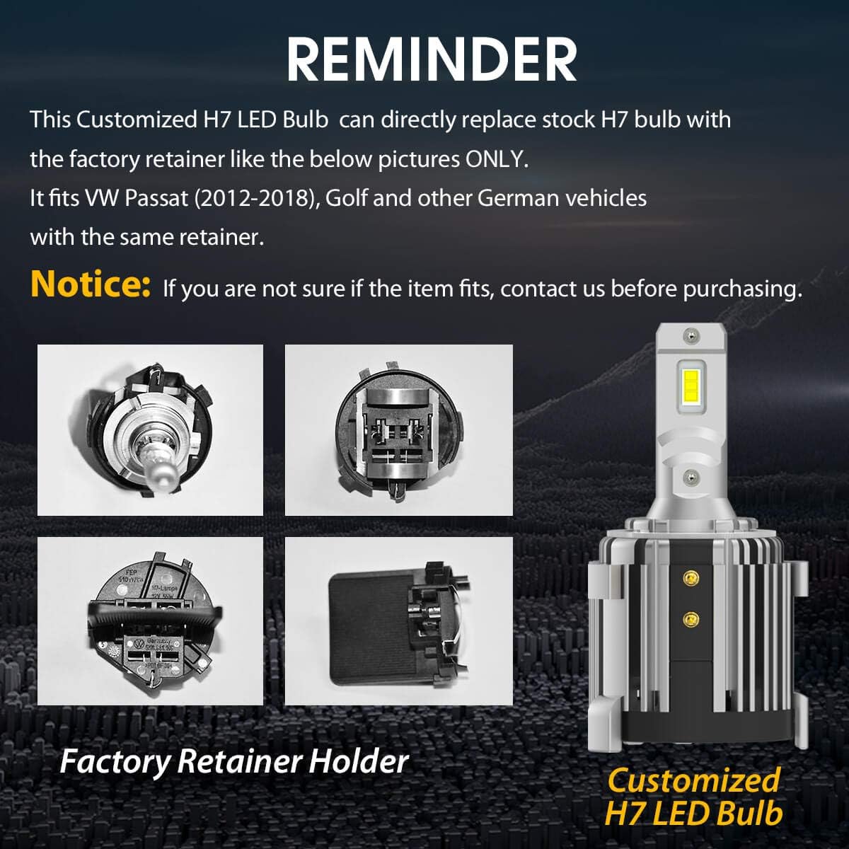 Detalle de LASFIT H7 LED headlight bulb