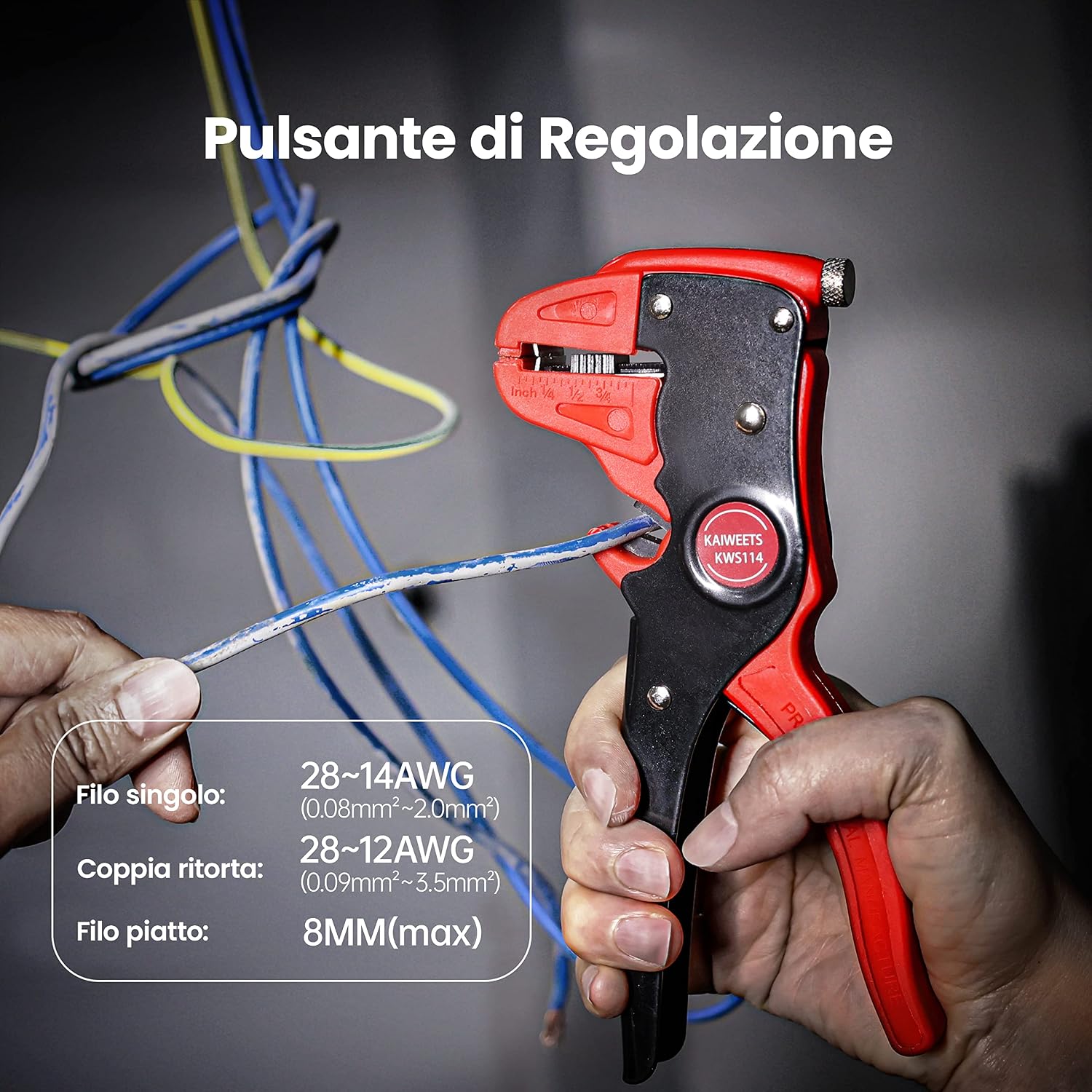 Thumbnail 1 de KAIWEETS Pinza Spelafili Automatica 10-24 AWG