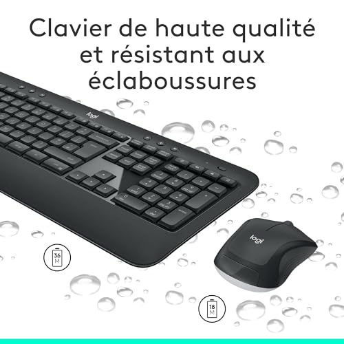 Detalle 2 de Logitech MK540 Combo Clavier Souris sans Fil pour Windows — Confort et productivité