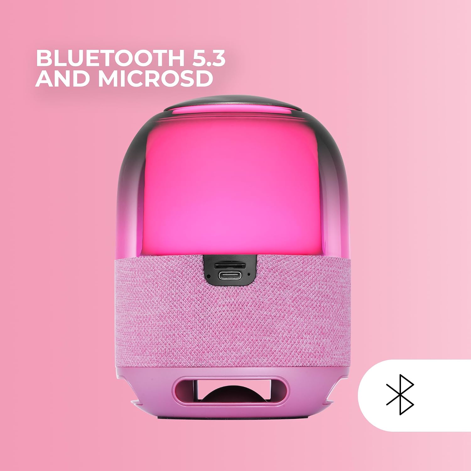 Detalle de Mars Gaming MS-Flow Altavoz Bluetooth 15W RGB Rosa 🔊