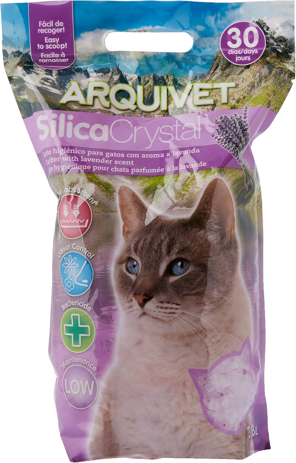 Thumbnail 4 de Arquivet Silikonkristall kattsand, doftfri kiselsand 3,8 l