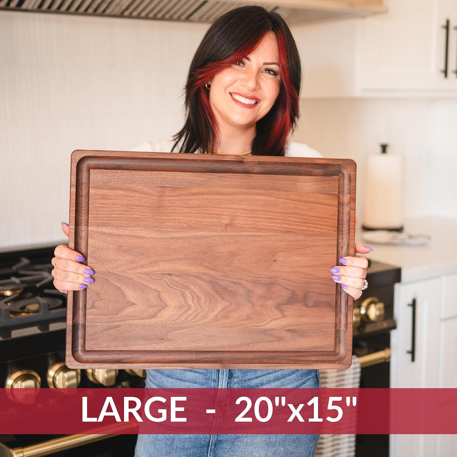 Thumbnail 4 de Virginia Boys Kitchens Walnut Cutting Board 20x15 🍽