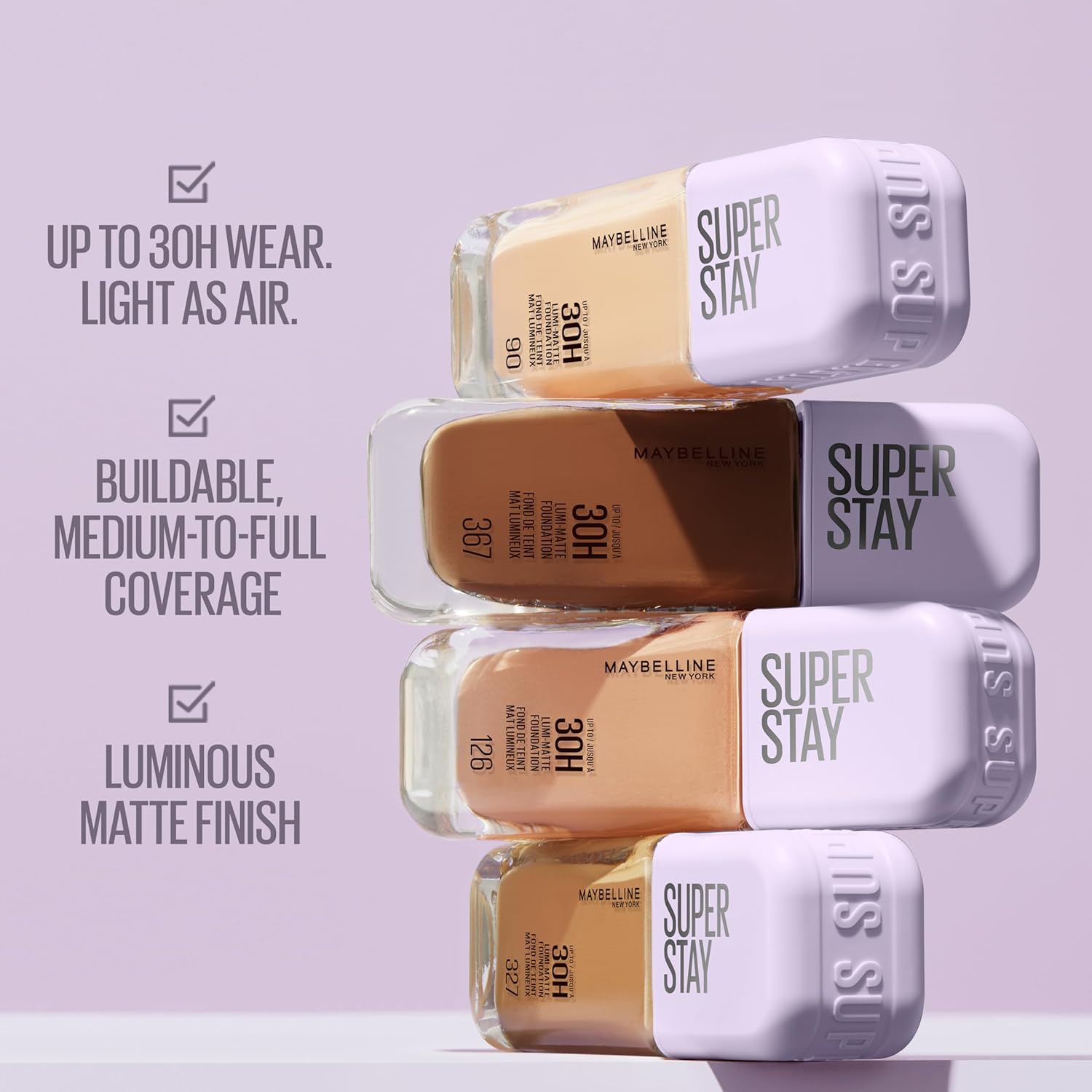 Thumbnail 3 de Maybelline New York Superstay 30H Lumi-Matte – Fond de teint liquide longue tenue, teinte 119 (35 ml)