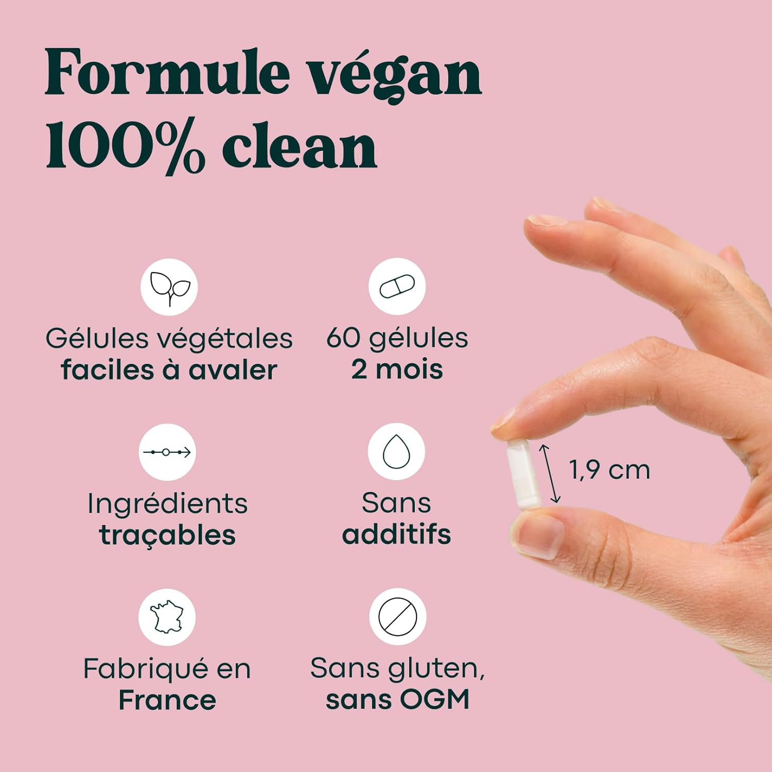 Thumbnail 3 de NOVOMA Essentials – Biotine avec Sélénium et Zinc (B8) pour accélérer la pousse des cheveux, cure de 2 mois, 60 gélules végétales