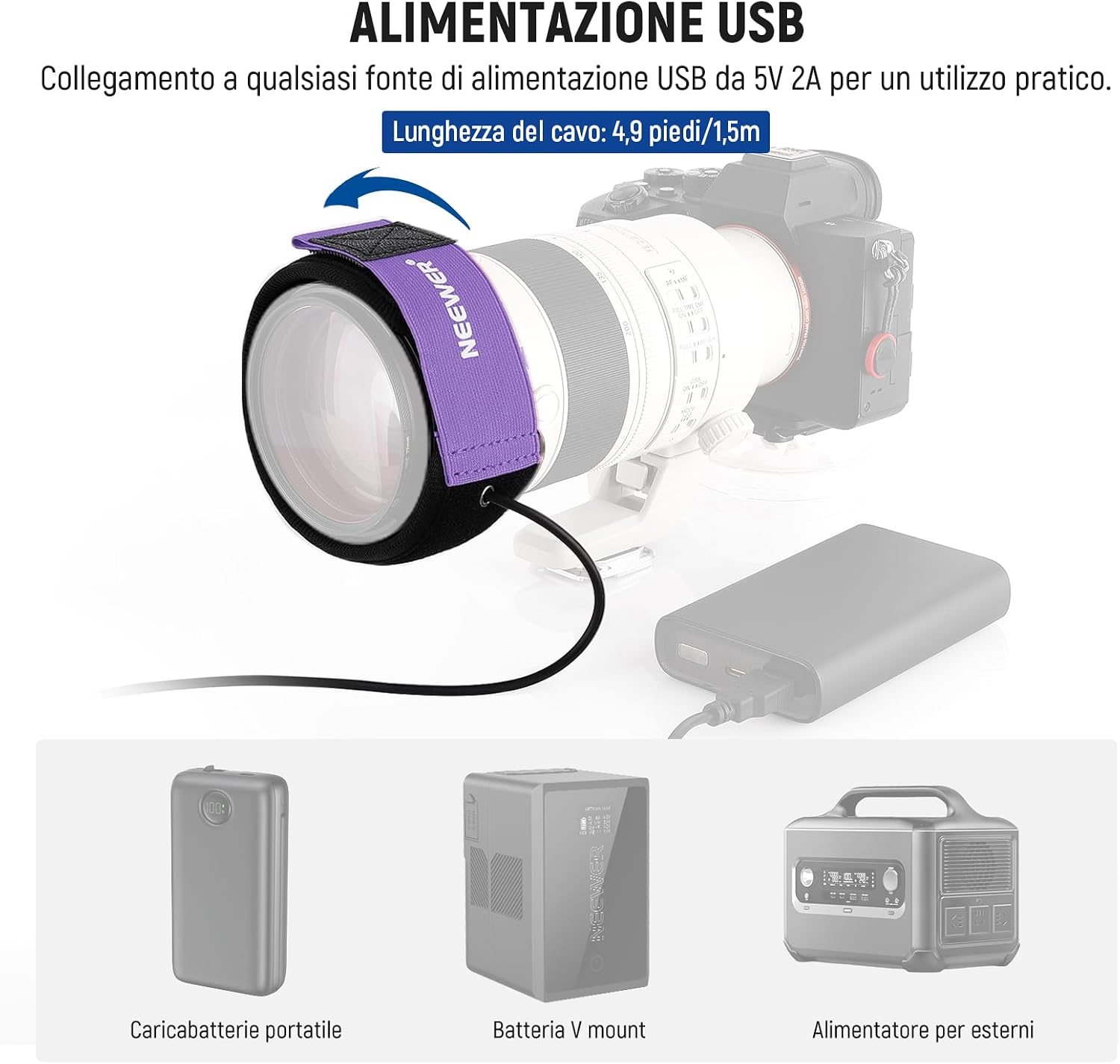 Thumbnail 2 de NEEWER HW-29B riscaldatore obiettivo USB 16”/400 mm con 3 livelli di temperatura