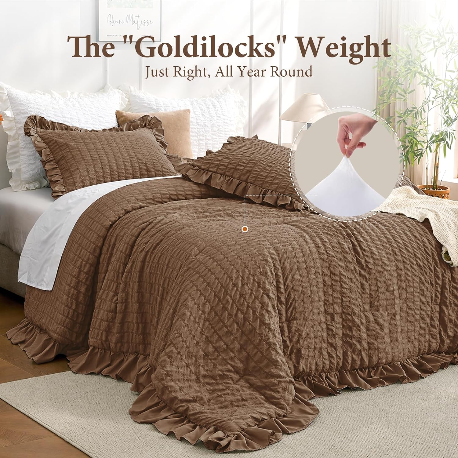 Detalle de JOLLYVOGUE Comforter Set, Twin/Twin XL