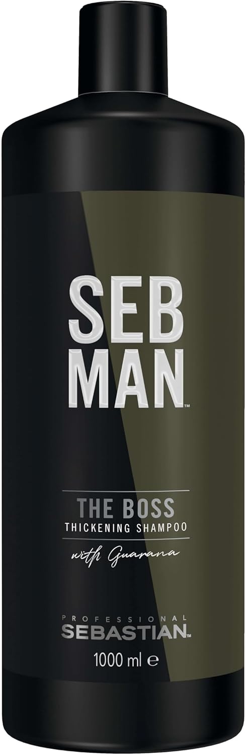 Detalle de Seb Man The Boss Thickening Shampoo 1000 ml: analisi pratica per chi vuole capelli più pieni