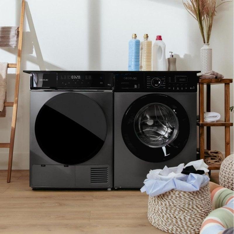 Detalle de Cecotec Bolero DressCode Dry 9400 Steel 9 kg: Secadora de bomba de calor con Full Touch y Silence