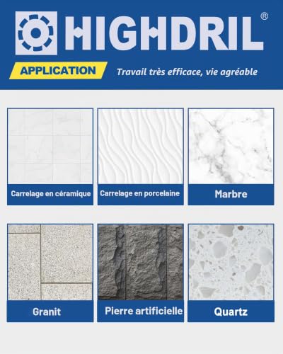 Thumbnail 4 de HIGHDRIL Scie Cloche Diamant 11 Pièces – Ensemble diamant pour carrelage, granit et marbre
