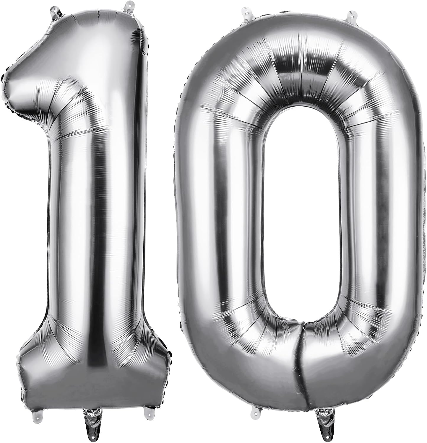 OFFCUP 40 Inch Number 10 Balloon – Large Foil Balloons for Big Birthday Moments