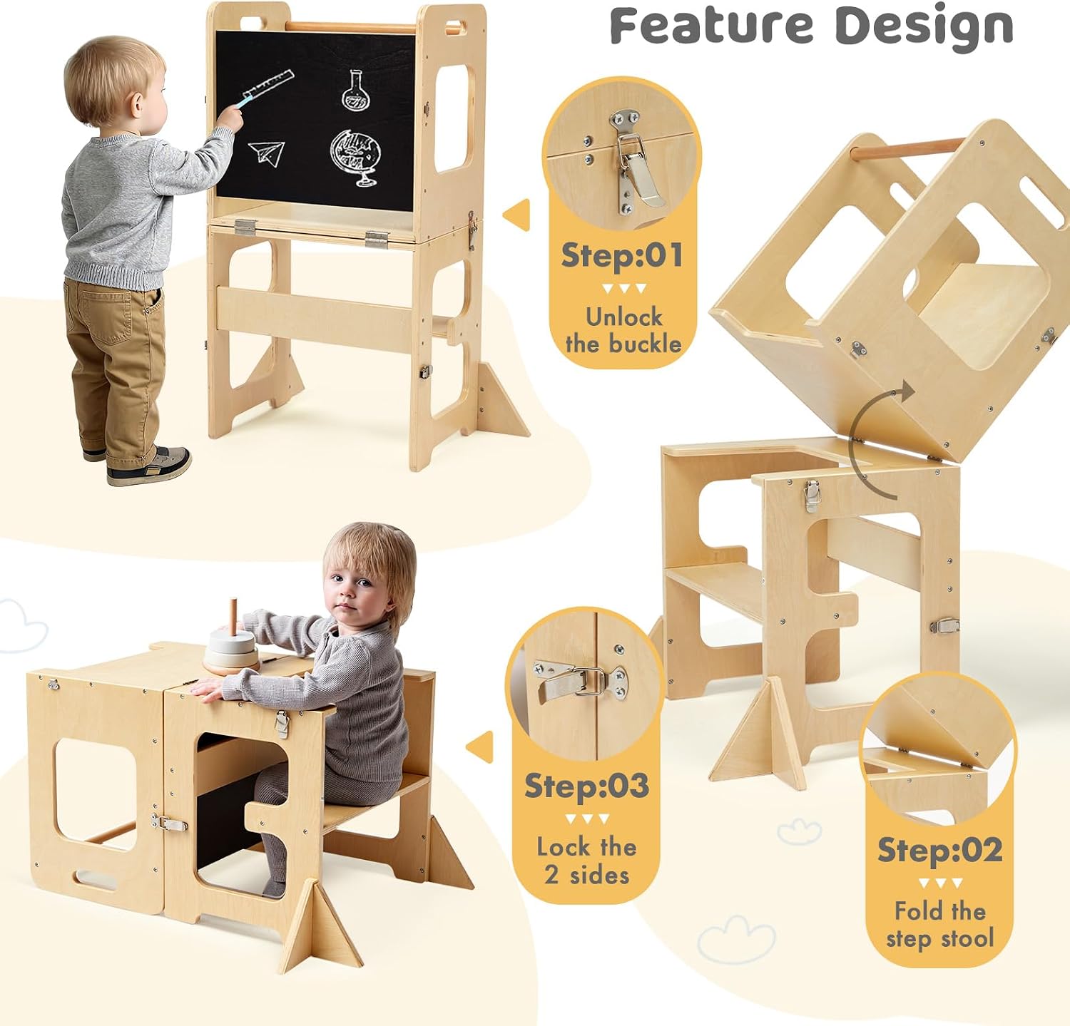 Detalle de Labebe Torre Montessori 3 in 1 per bambini