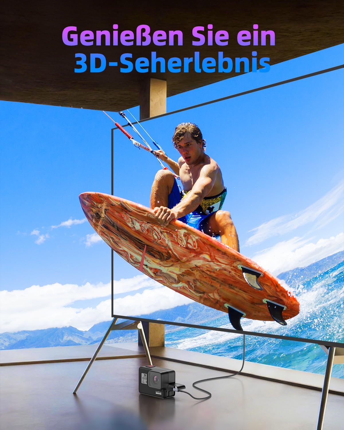 Thumbnail 4 de Micro HDMI auf HDMI Kabel 2m 4K@60Hz