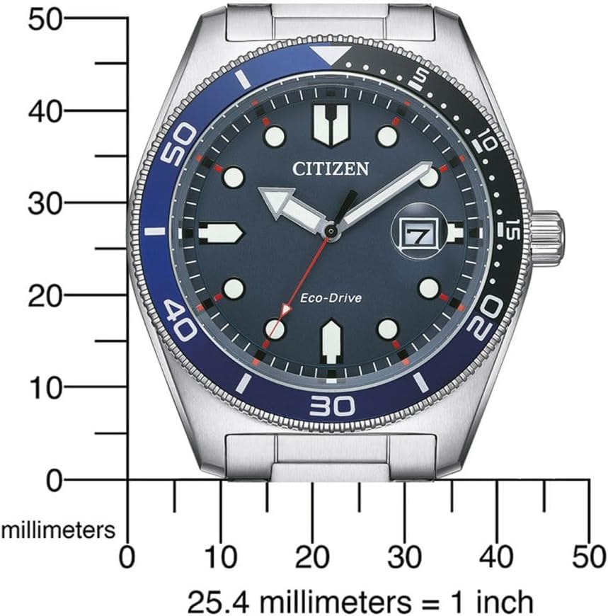 Detalle de Citizen Eco‑Drive Reloj analógico acero