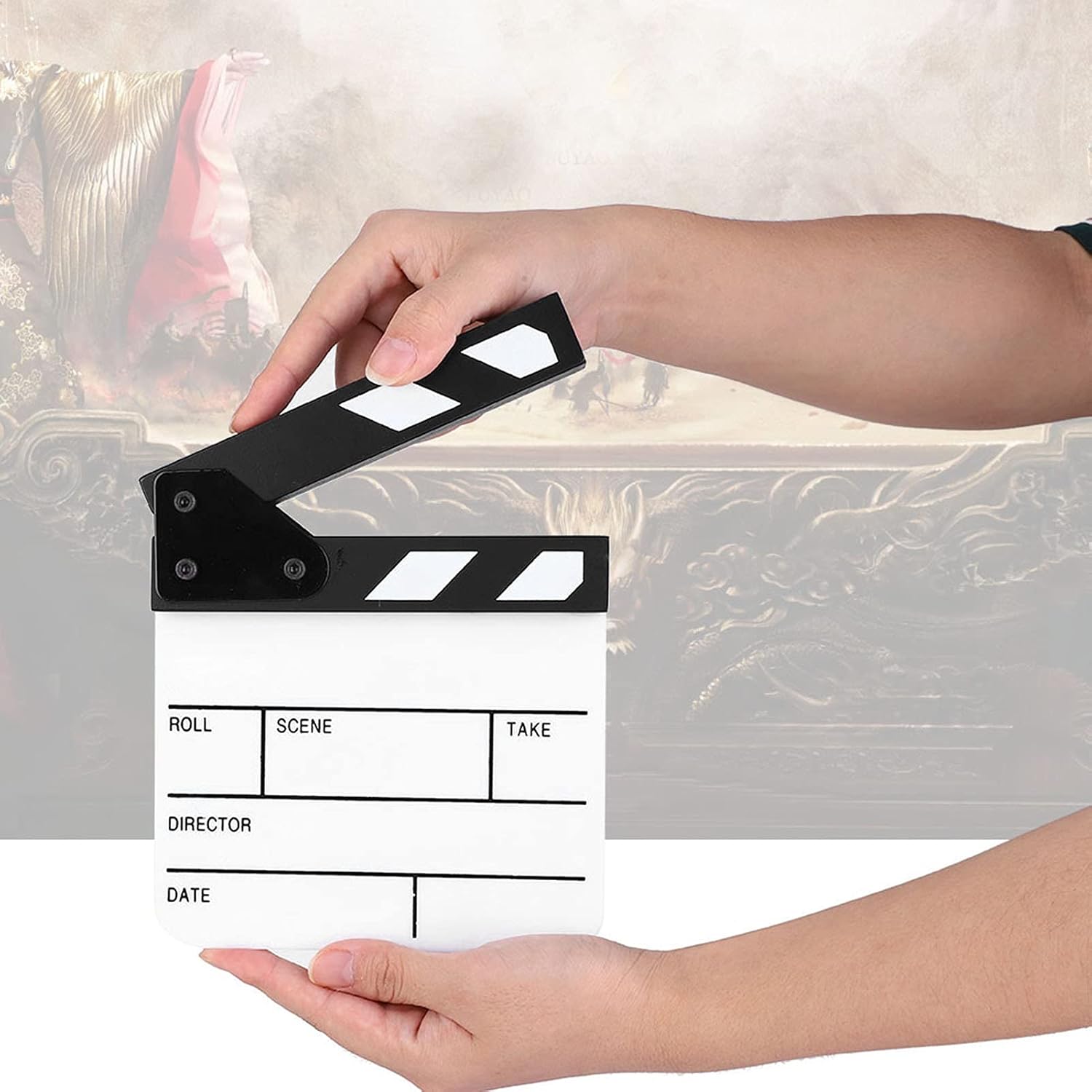 Thumbnail 3 de Tiiyee Acrylic Movie Film Clapper Board – Mini Acrylic Director’s Board with Magnetic Clapper, Black/White