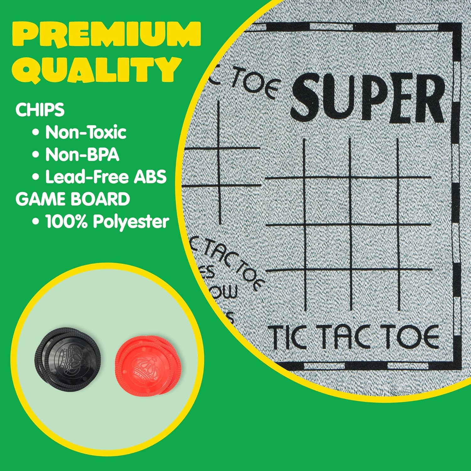 Thumbnail 6 de Vintage Giant 3-in-1 Checkers Game, 24 Chips ♟