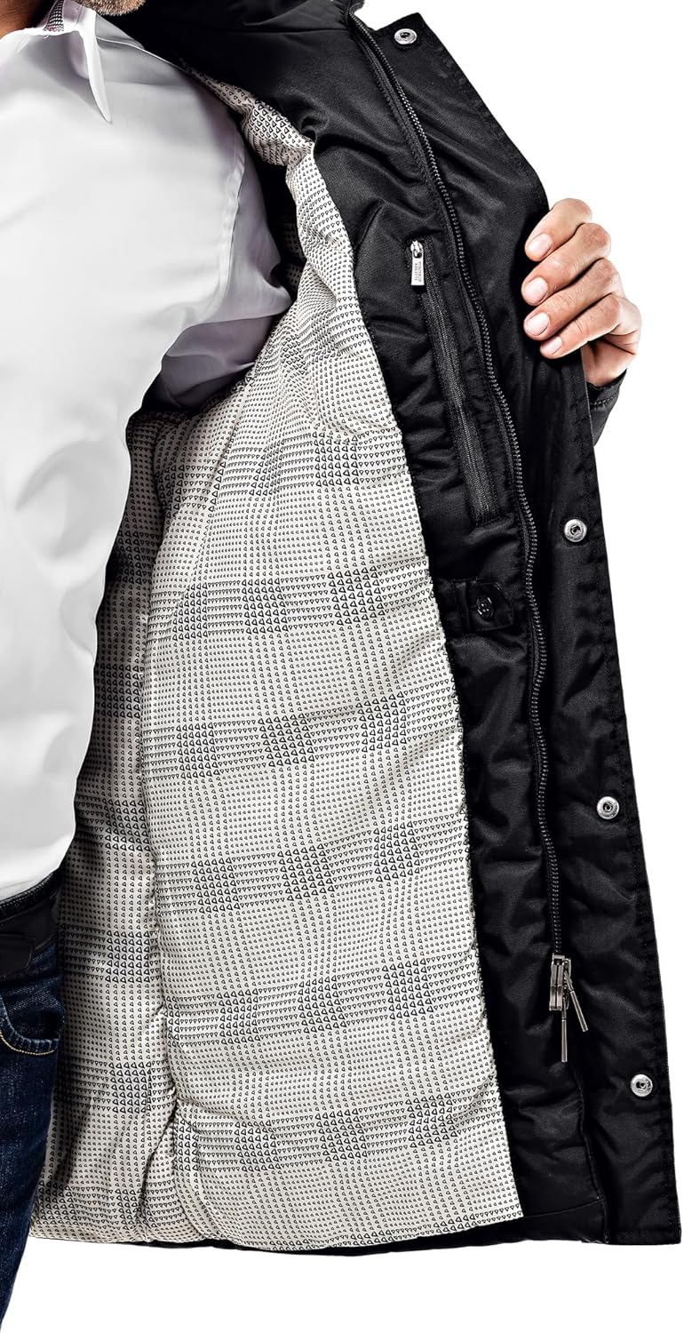 Thumbnail 5 de Vincenzo Boretti giubbotto-cappotto invernale lungo uomo con parka elegante, cappuccio e grandi tasche