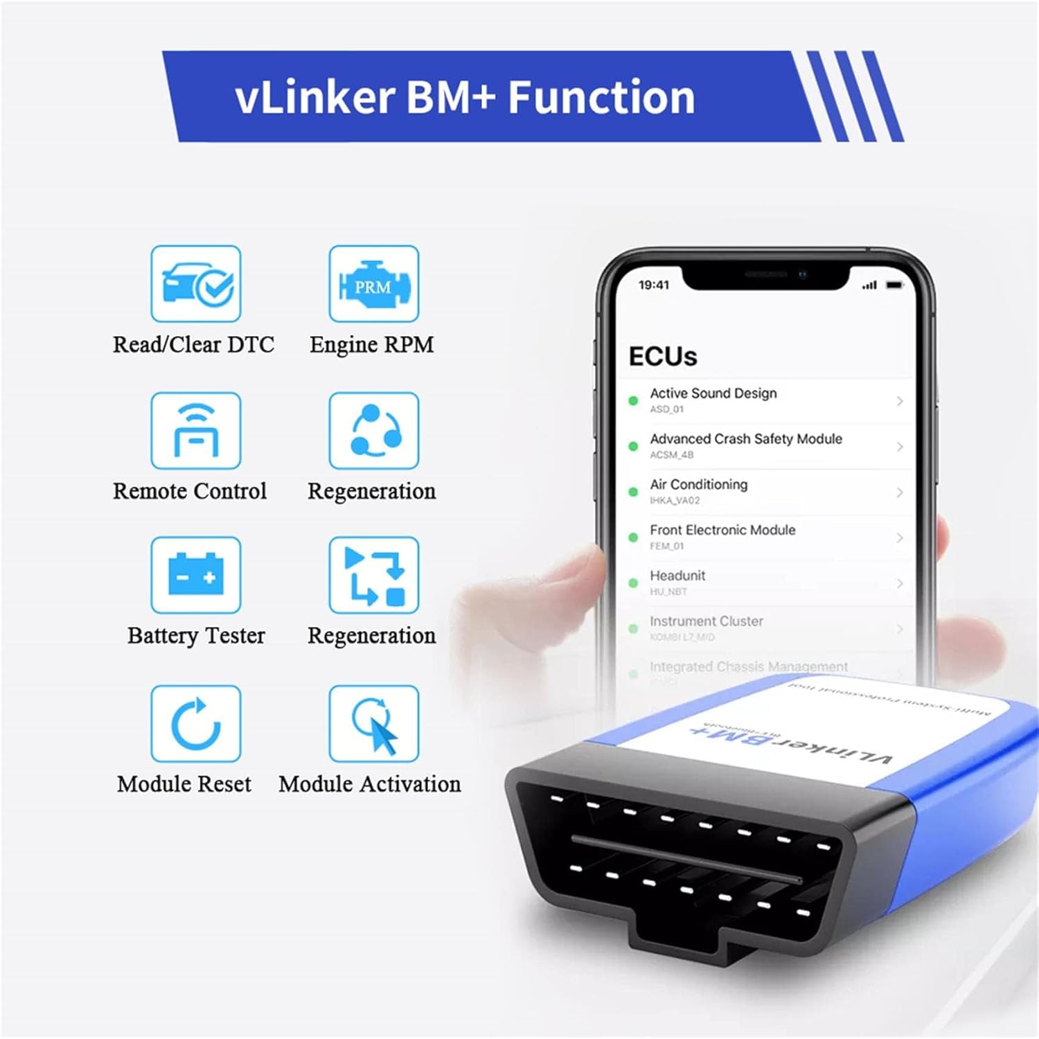 Thumbnail 4 de vLinker BM+ OBD2 Bluetooth Diagnostic Scan Tool for BimmerCode