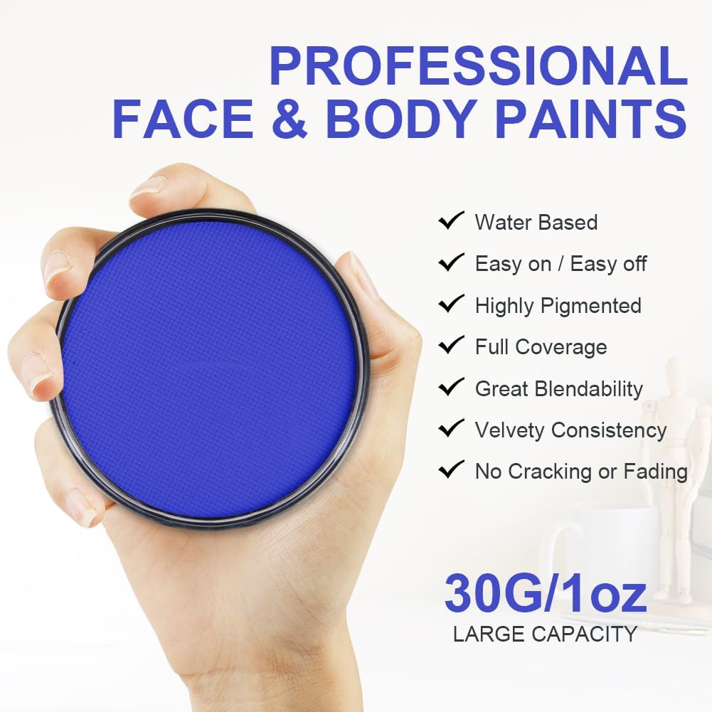 Thumbnail 2 de LOPHE Trucchi Neon: Pittura di Corpo Fluorescente 30 g – Blu Luminoso sotto UV