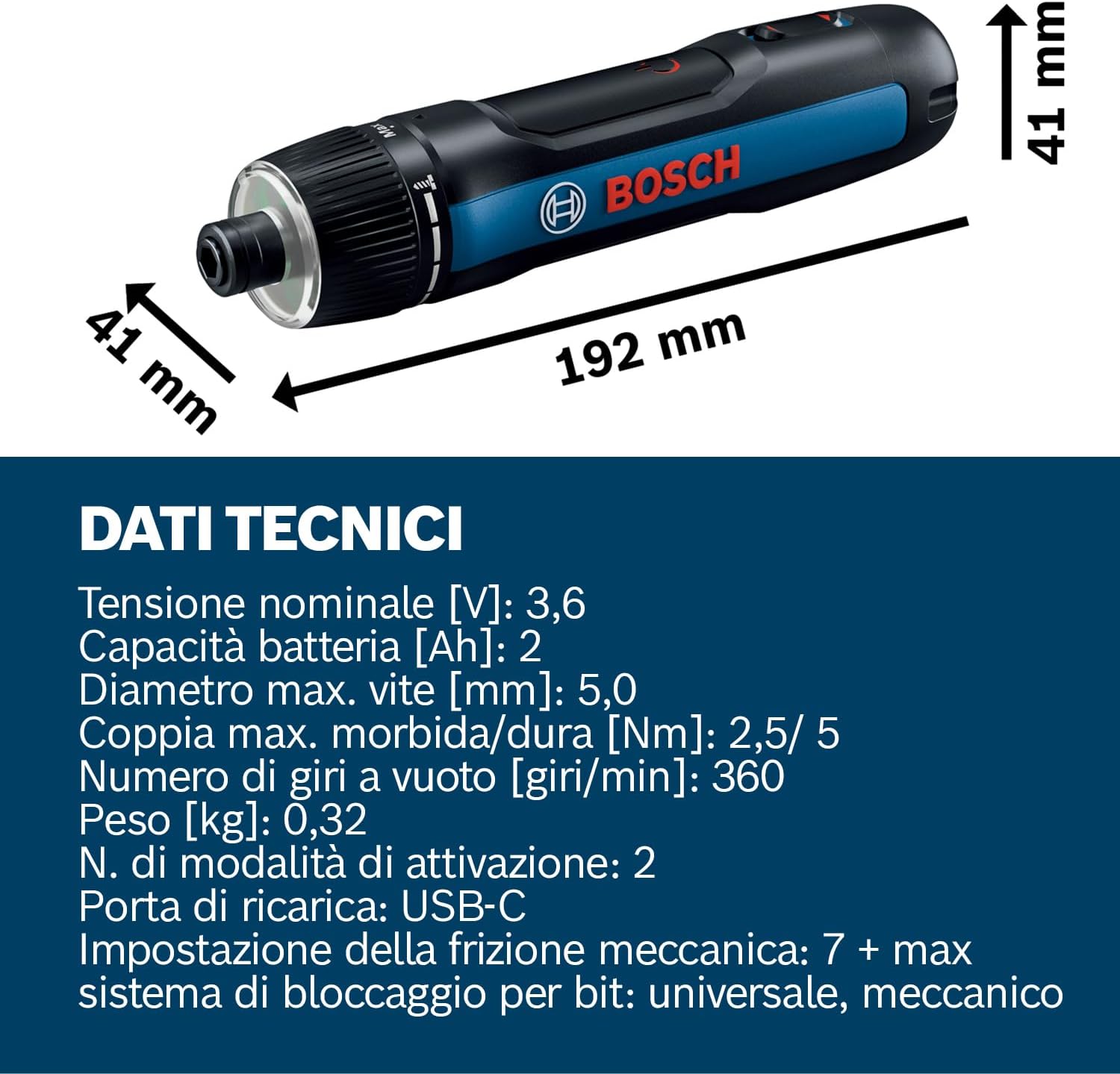 Thumbnail 3 de Bosch Professional GO 3 avvitatore a batteria, set da 8 bit + portapunte, anello LED e cavo USB‑C