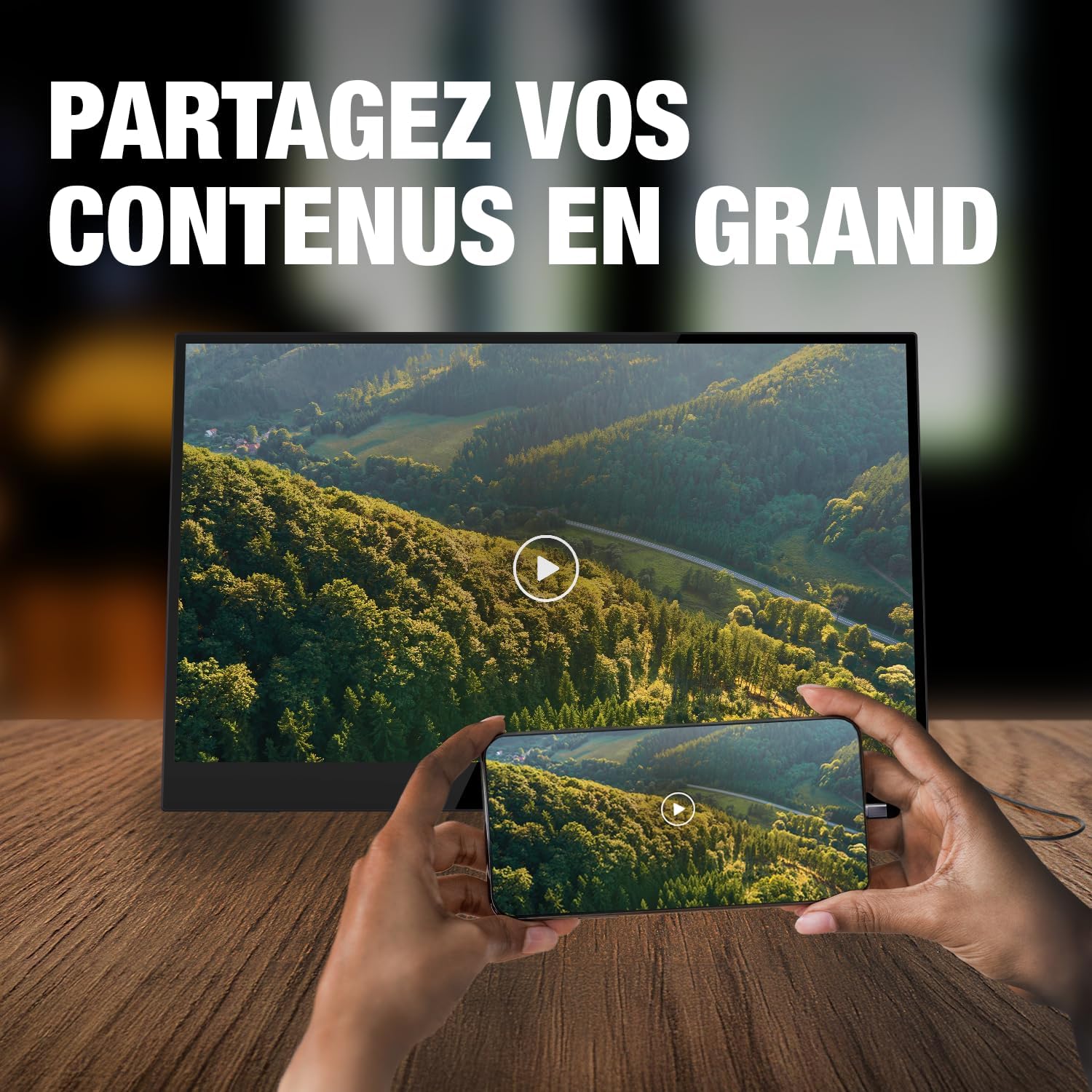 Detalle de LOGICOM Nomad Touch 15.6-inch portable touchscreen monitor, Full HD IPS
