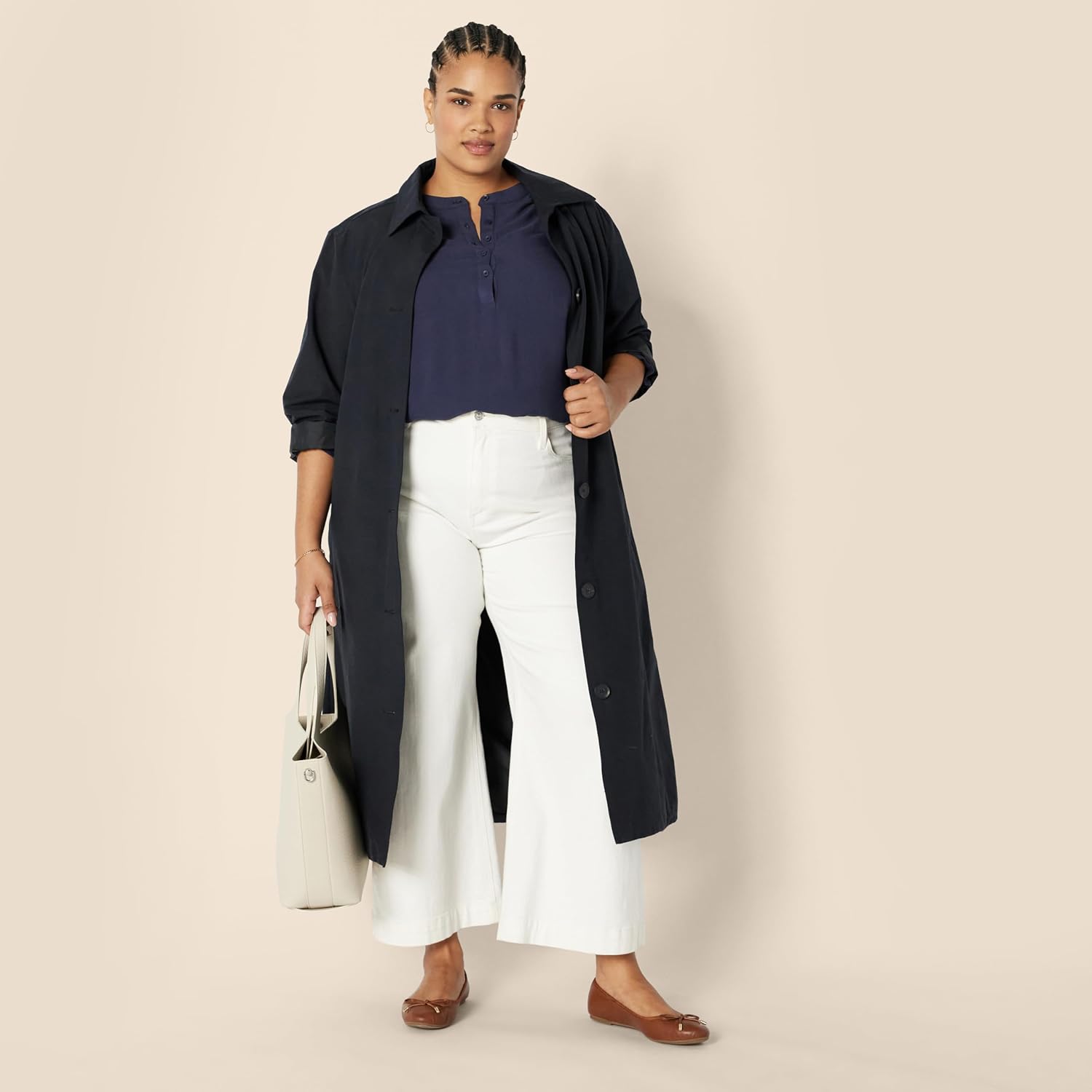 Thumbnail 5 de Amazon Essentials Damen Gewebte Langarmbluse – lockerer Schnitt aus viscose, vielseitig tragbar