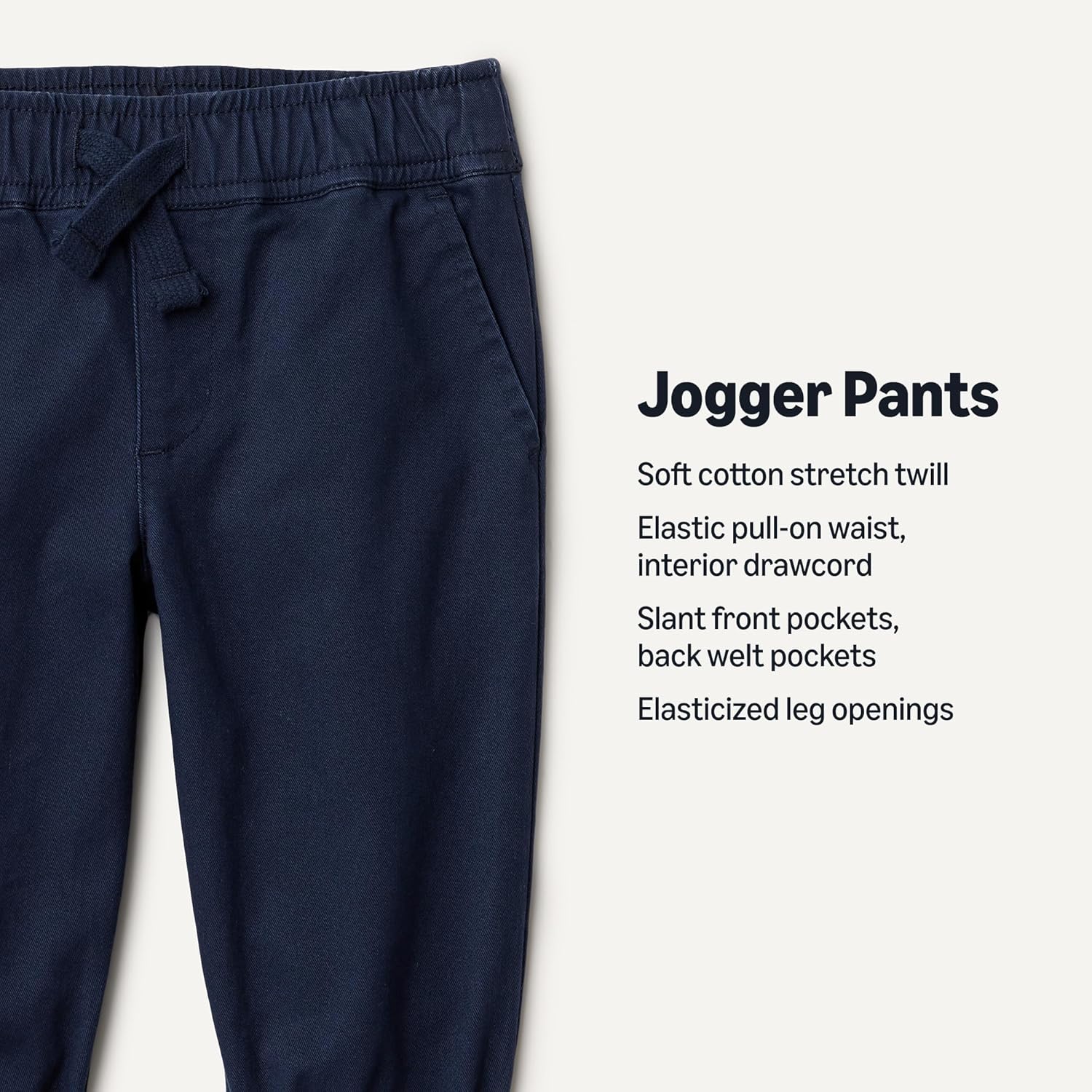 Detalle de Amazon Essentials x Sofia Grainge Unisex Kids' Pull-On Twill Jogger Pants