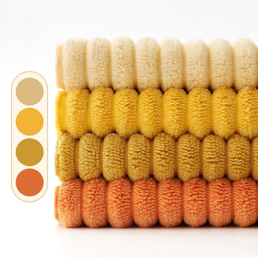 Thumbnail 4 de EMEMA Kissenbezug 45x45 cm – Kordsamt Herbst, 4er Set in Orange