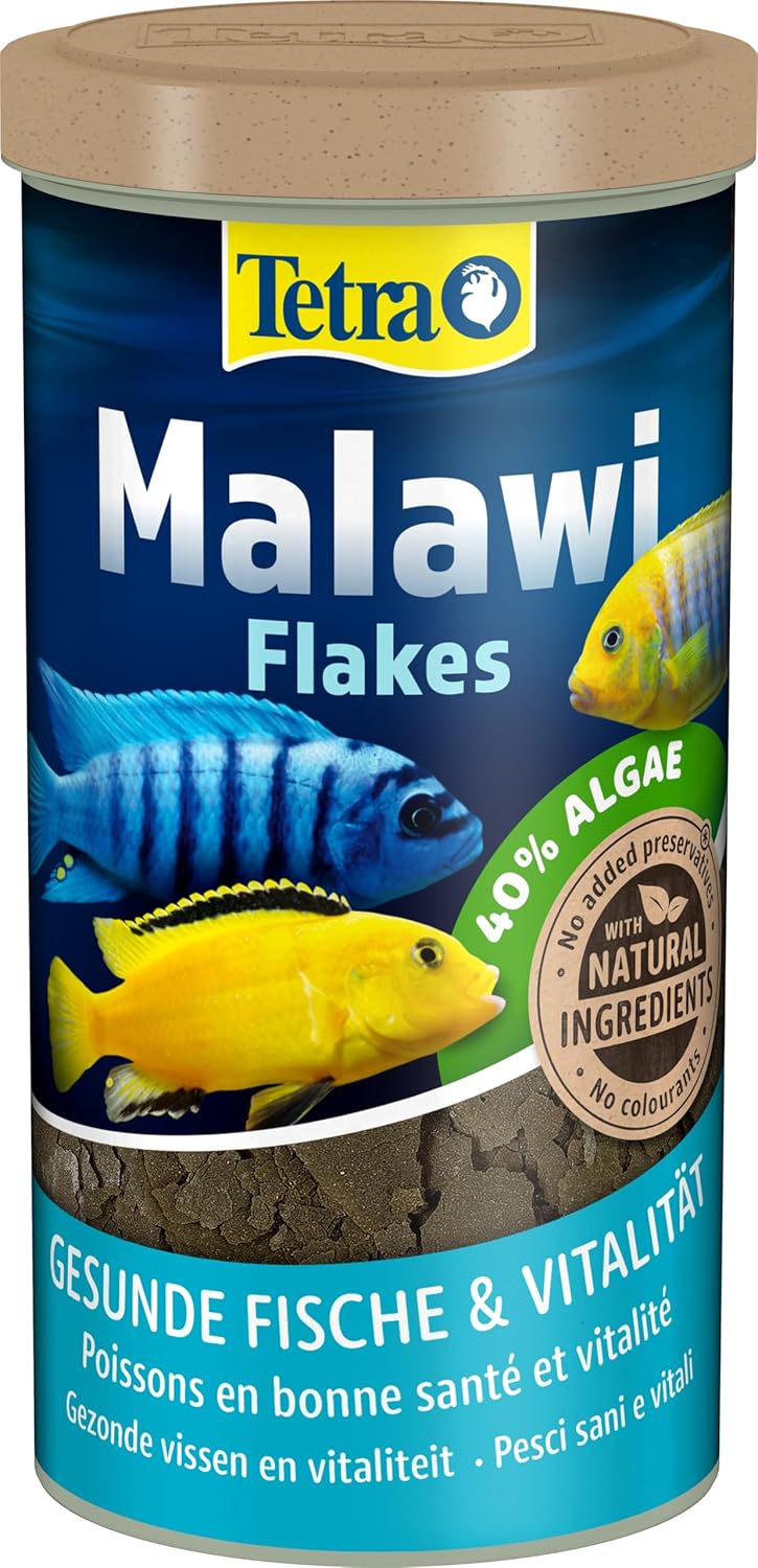 Detalle de Tetra Malawi Flakes - Mangime in fiocchi per ciclidi erbivori Malawi/Mbuna, lattina da 1 L
