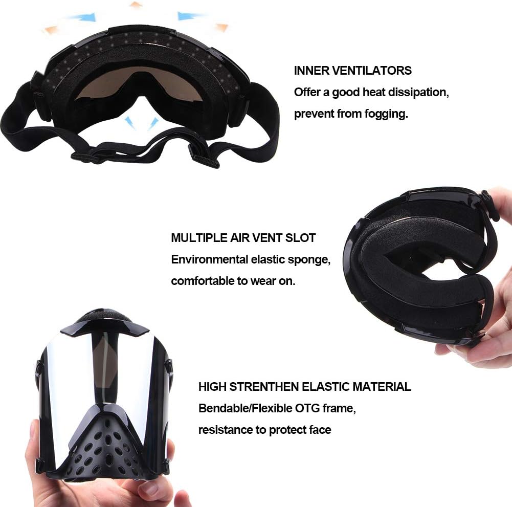 Thumbnail 1 de 4-FQ PU Resin Windproof Dustproof Motocross Goggles – Lightweight OTG, UV 100%, Anti-Fog