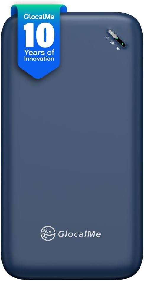 Detalle de GlocalMe UPP 4G Mobile Hotspot: Global 8-Device Pocket WiFi with 1.1GB Data (90 Days) — No SIM Required
