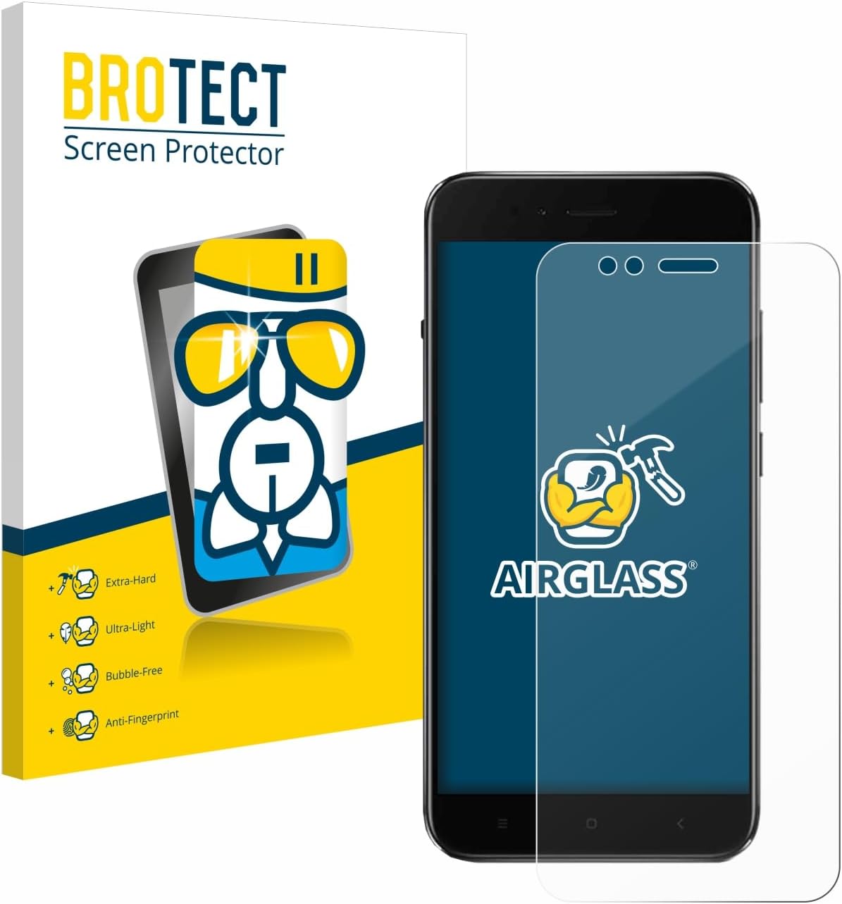 Thumbnail 6 de brotect Pellicola Protettiva Vetro per Xiaomi Mi A1 – Kit 3 Pezzi, Durezza 9H, AirGlass