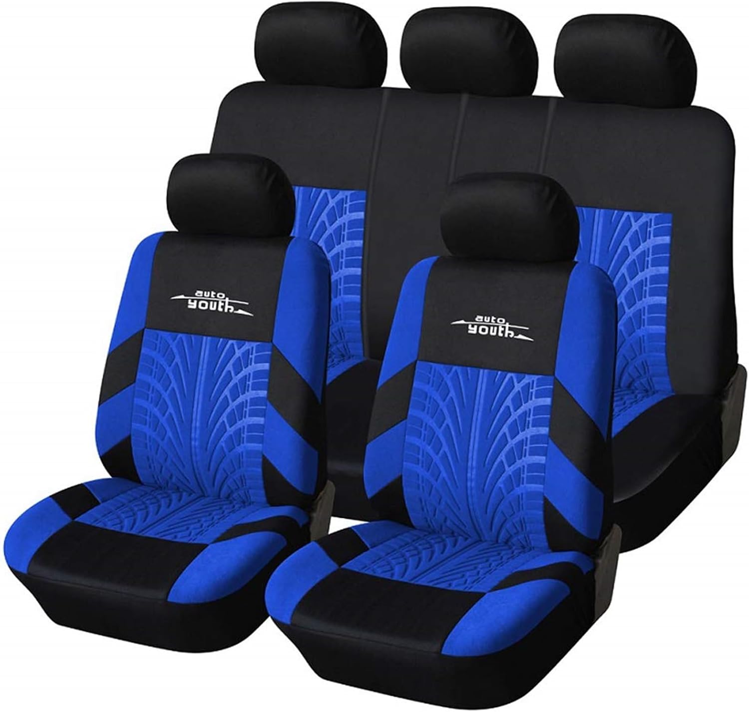 Thumbnail 6 de AUTOYOUTH Autositzbezüge für Vorderseite – Roter Schutz aus Polyester, 3 mm Schaumunterlage, atmungsaktiv und waschbar